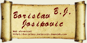 Borislav Josipović vizit kartica